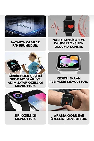 Gümüş ve Siyah Renkli Akıllı Saat: 1.9 İnç Ekran, GPS, NFC ve Suya Dayanıklı Özellikler