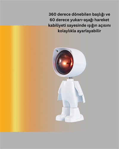 Gün Batımı Efekti Sunan Astronot LED Masa Lambası Yeni Nesil