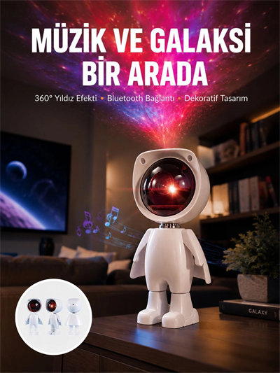 Gün Batımı Projektör Lamba Astronot Görünümlü Dekoratif Masa Lambası Yeni Nesil