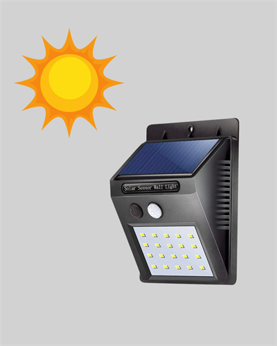 Güneş Enerjili 20 LED Hareket Sensörlü Lamba – IP65 Su Geçirmez Dış Mekan Aydınlatma