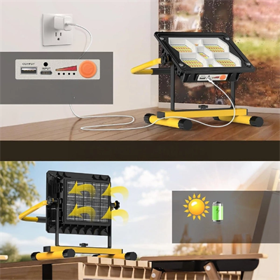 Güneş Enerjili 400 Ledli Powerbank Projektör