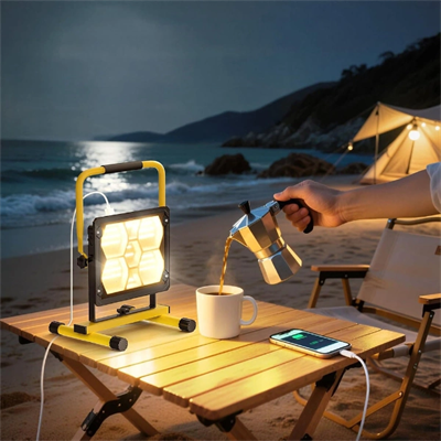 Güneş Enerjili 400 Ledli Powerbank Projektör