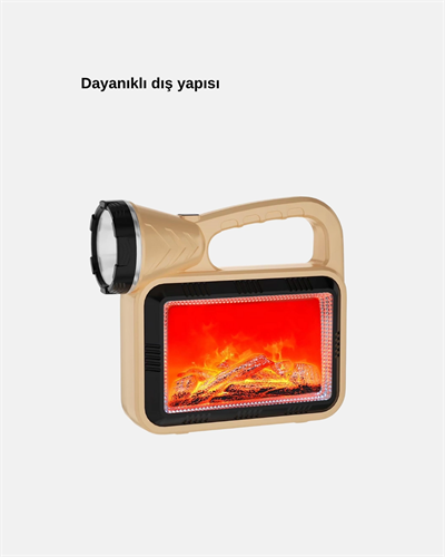 Güneş Enerjili Alev Efektli Lamba COB Led Su Geçirmez Çok Fonksiyonlu