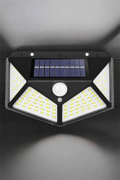 Güneş Enerjili Bahçe Aydınlatma Lambası Solar 100 Led Lamba