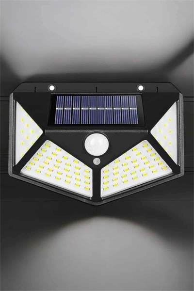 Güneş Enerjili Bahçe Aydınlatma Lambası Solar 100 Led Lamba