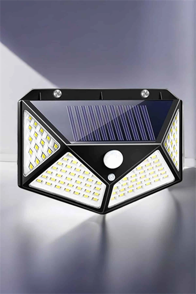 Güneş Enerjili Bahçe Aydınlatma Lambası Solar 100 Led Lamba
