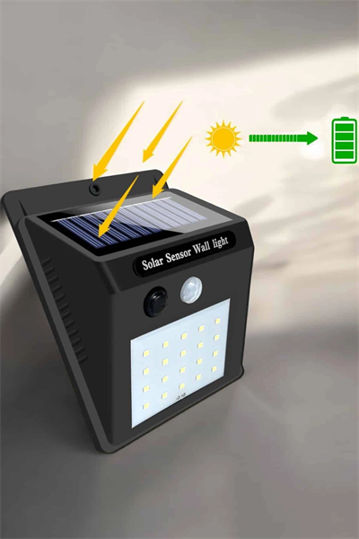 Güneş Enerjili Bahçe Lambası Solar Gece Aydınlatma Sensörlü Lamba