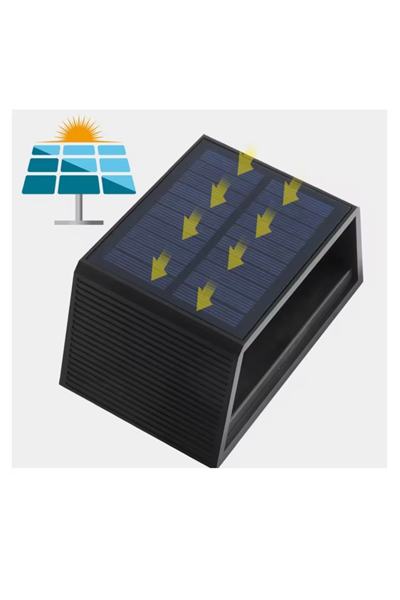 Güneş Enerjili Çift Yönlü Duvar Lambası - Bahçe ve Dış Mekan Aydınlatması