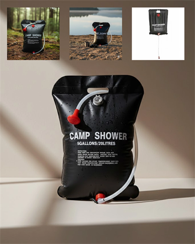 Güneş Enerjili Dış Mekan Duşu 20 Litre Dayanıklı PVC Kamp Duş Sistemi