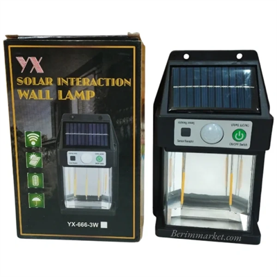 Güneş Enerjili Duvar Lambası Yx-666 3w Bx40