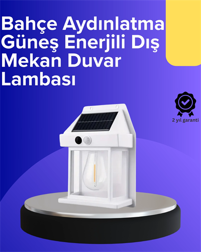 Güneş Enerjili Hareket Sensörlü Duvar Lambası