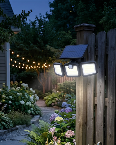 Güneş Enerjili Hareket Sensörlü LED Lamba Bahçe Duvar Aydınlatması