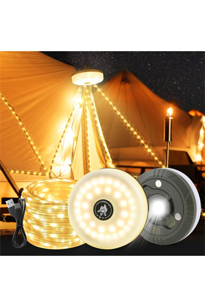 Güneş Enerjili Makara LED Kamp Lambası