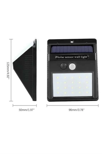 Güneş Enerjili Sensörlü Duvar Lambası Bahçe Lamba Suya Dayanıklı Bahçe Aydınlatma