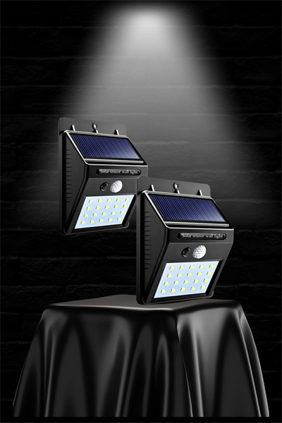 Güneş Enerjili Sensörlü Duvar Lambası Bahçe Lamba Suya Dayanıklı Bahçe Aydınlatma