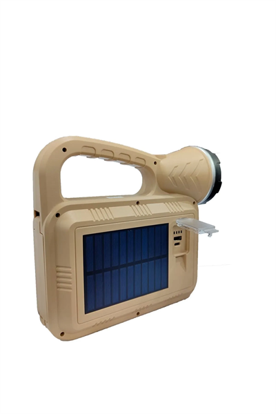 Güneş Enerjili ŞÖMİNELİ Çok Fonksiyonlu Çift Işık Kaynağı USB Şarjlı SOLAR EL FENERİ