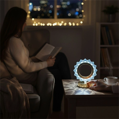 Güneş Şeklinde Kristal Led Masa Lambası – Dokunmatik, 3 Renk Işık Modlu, Şarjlı Mini Dekoratif Gece Lambası Bx40