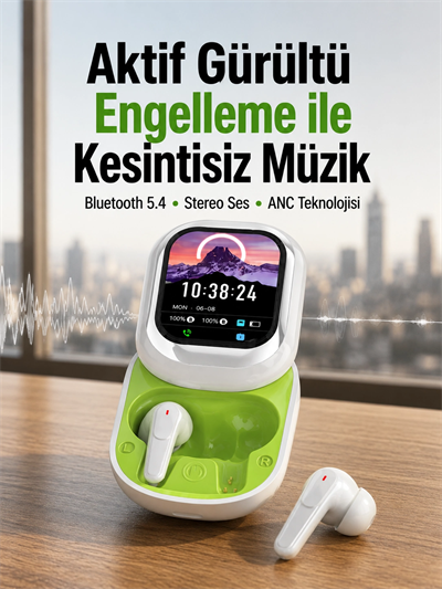 Gürültü Engelleyici Uzun Pil Ömürlü Stereo Bluetooth Kulak İçi Kulaklık