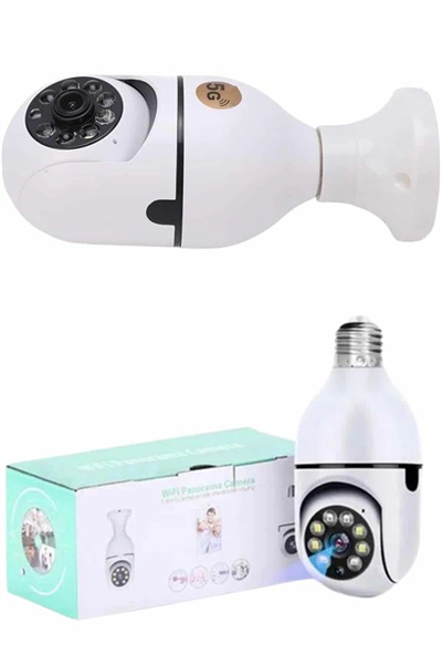 Güvenlik Kamerası Wi-Fi Özellikli 360 Derece Full Hd 1080p Ampül Kamera