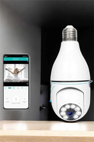 Güvenlik Kamerası Wifi Kamera Duylu Ev Kamerası Wifi Bağlantılı Dönebilen