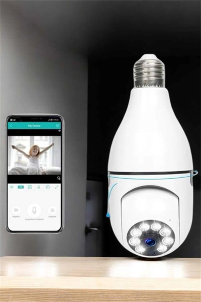 Güvenlik Kamerası Wifi Kamera Duylu Ev Kamerası Wifi Bağlantılı Dönebilen