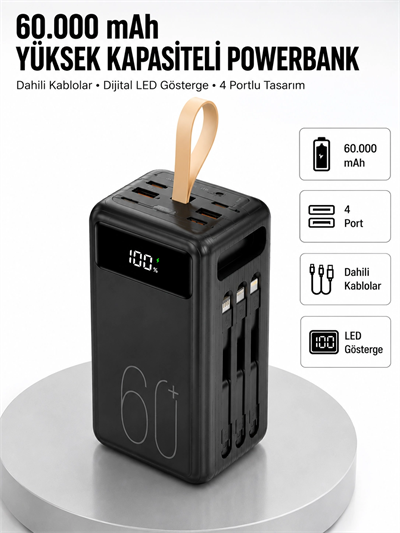 Güvenlik Korumalı Hızlı Şarj Özellikli Powerbank Yeni Nesil