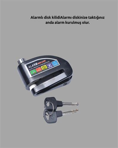 Güvenlik Sensörlü Alarmlı Disk Kilidi Motosiklet ve Bisiklet İçin