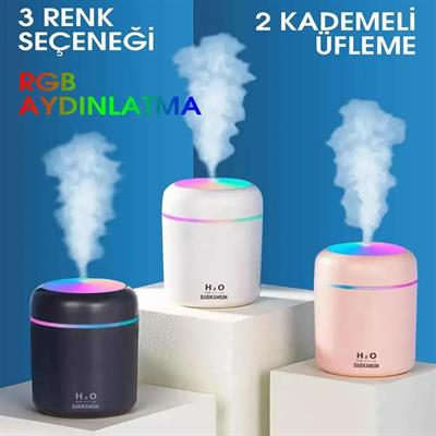 H2O LED Işıklı Mini Oda Hava Nemlendirici (3936)