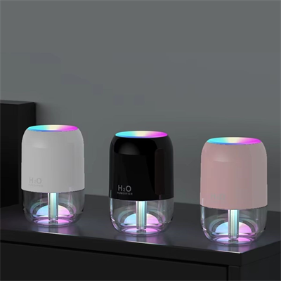 H2O Model Şeffaf Hazneli Hava Nemlendirici-Ultrasonik Soğuk Buhar Makinesi, LED Işıklı Masaüstü Oda Nemlendirici [Buffer]
