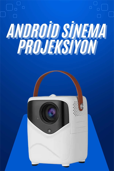 HD Ayaklı Portatif Projeksiyon Cihazı Android İşlemcili Sinema Projektörü