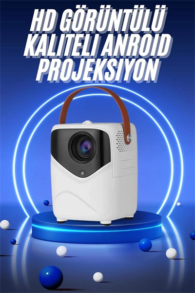 HD Ayaklı Portatif Projeksiyon Cihazı Bluetooth Wifi Akıllı Android İşlemcili