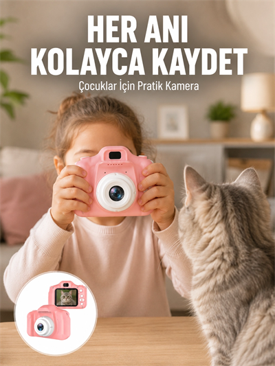 HD Video Kayıt Özellikli Mini Dijital Kamera Fotoğraf Çekimli USB Şarjlı Yeni Nesil