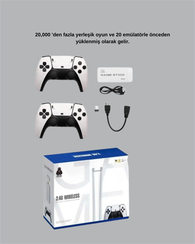 HDMI Çıkışlı Kablosuz 2 Kollu 4K Retro Oyun Kutusu