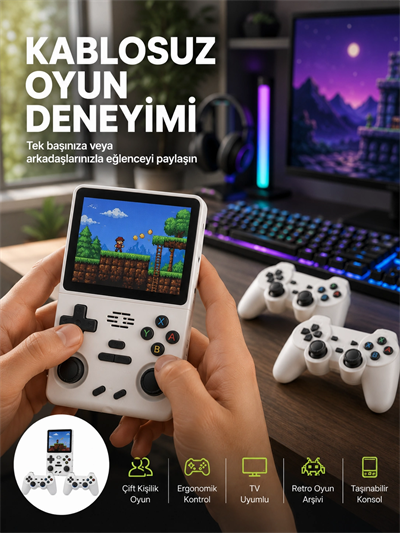 HDMI Destekli Kablosuz Oyun Konsolu 10.000 Oyun Yeni Nesil