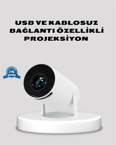 HDMI USB Bağlantılı 4K Destekli Taşınabilir Projeksiyon Cihazı