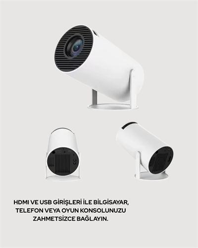 HDMI ve USB Girişli Uzun Ömürlü Ampullü Projeksiyon