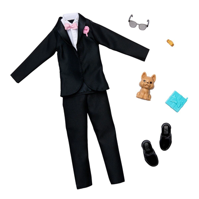 HWV77 Bebek + Ken Fashion - Damat Aksesuarları (Bebekler ürüne dahil değildir.)