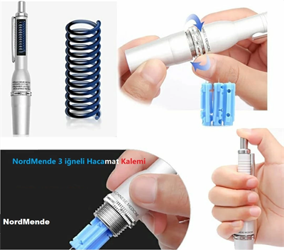 Hacamat Kalemi 3 İğneli 100  İğne Hediye