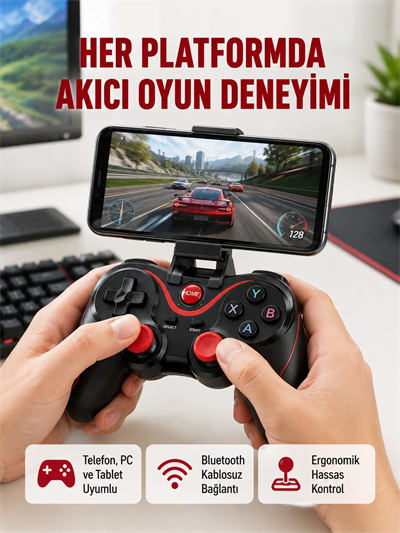 Hafif ve Taşınabilir Kablosuz Bluetooth Oyun Konsolu