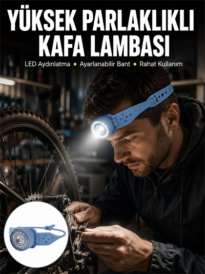 Hafif ve Taşınabilir Kamp Kafa Lambası Ayarlanabilir Işık Yeni Nesil