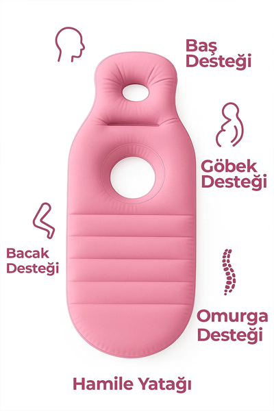 Hamile Uyku Minderi Tam Vücut Destekli Ergonomik Gebelik Yan Yatma Yatağı
