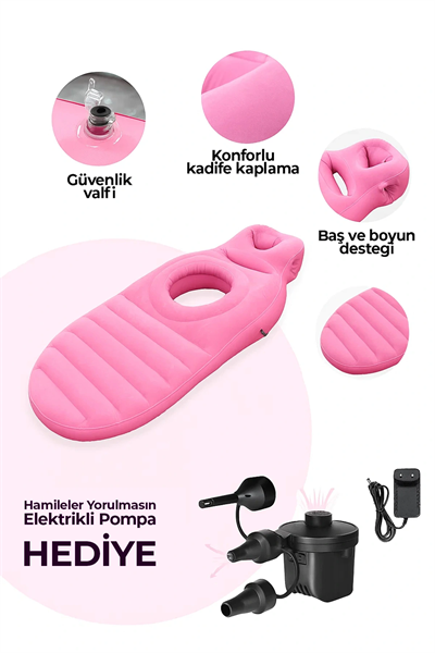 Hamile Uyku Minderi Tam Vücut Destekli Ergonomik Gebelik Yan Yatma Yatağı