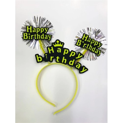 Happy Birthday Neon Renk Doğum Günü Tacı - 12 Adet