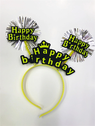 Happy Birthday Neon Renk Doğum Günü Tacı 12 Adet Bx40