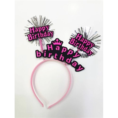 Happy Birthday Neon Renk Doğum Günü Tacı - 12 Adet