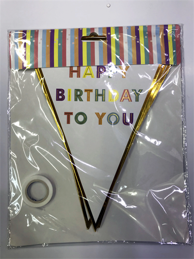 Happy Birthday To You Flama Bayrak Süs Bx40