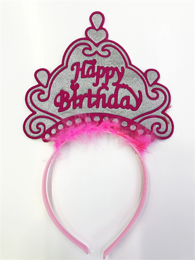 Happy Birthday Yazılı Neon Renk Taç 12 Adet Bx40