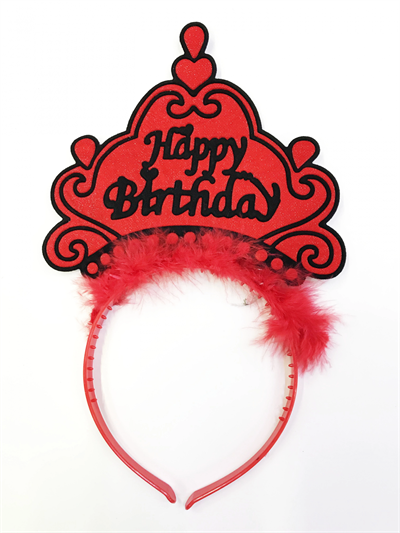 Happy Birthday Yazılı Neon Renk Taç 12 Adet Bx40