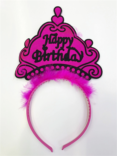 Happy Birthday Yazılı Neon Renk Taç 12 Adet
