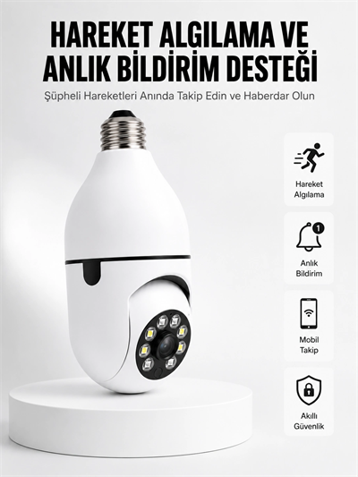 Hareket Algılamalı Kablosuz Akıllı Ev Güvenlik Kamerası Yeni Nesil
